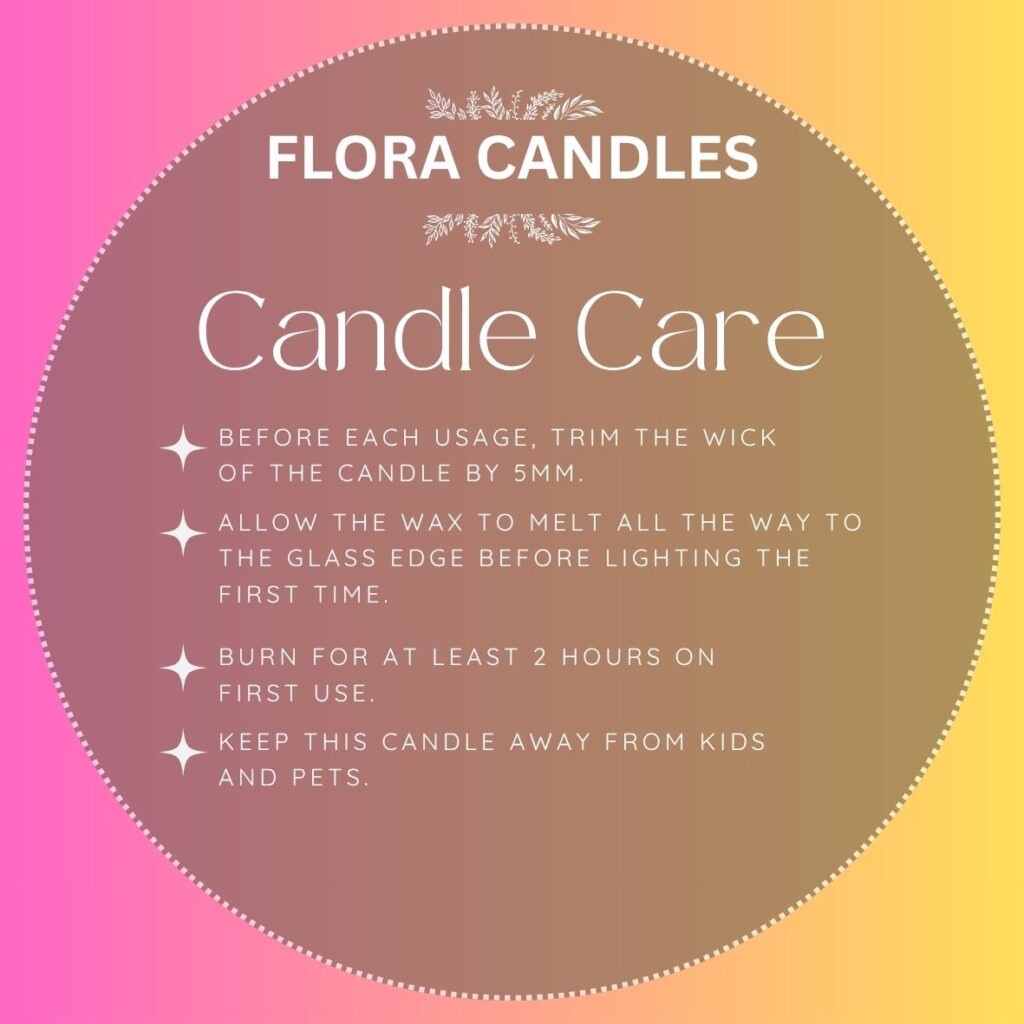 brown simple candle care circle sticker